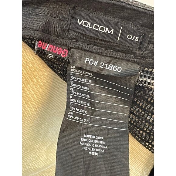 Volcom Stone trucker mesh hat 6 1/2" snap back black - Picture 5 of 7